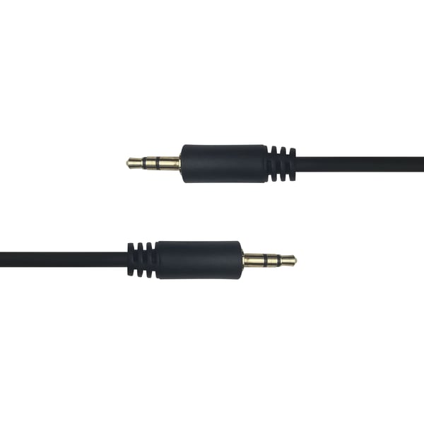 Deltaco Audio cable, 3.5mm, gold-plated, 1m, black, 3.5mm, Uros, 3.5mm, Uros, 1 m, Musta