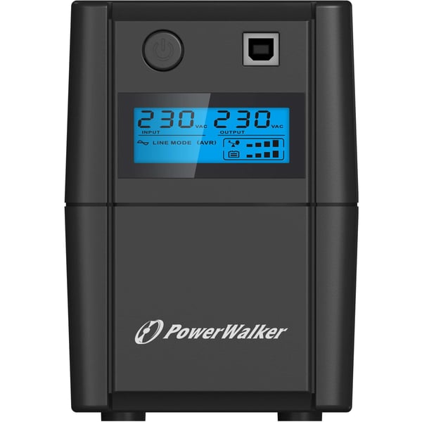 PowerWalker VI 850SE LCD/IEC - UPS - AC 230 V - 480 Watt - 850 VA - 9 At - USB - output-stikforbindelser: 4 - lajittelu
