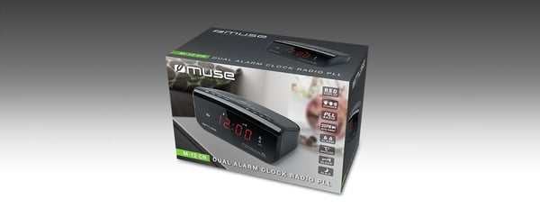 Muse M-12CR, Klockradio, Digital, FM, 87,5 - 108 MHz, LED, 1,52 cm (0.6")