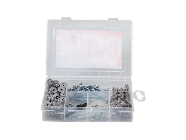 Fischer 518528, Ruuvi- ja seinäpistokesarja, Kipsilevy, Nailon, 50 kpl, Laatikko, 50 Plasterboard fixings GK