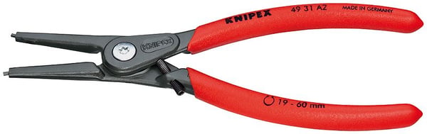 Knipex 49 31 A2, Lukkorengaspihdit, Terästä, Muovi, Punainen, 180 mm, 170 g