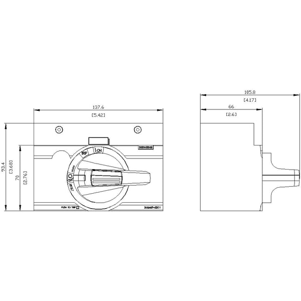 Siemens 3VA9447-0EK11 effektkontakttillbehör 1 st (B x H x D) 138 x 94 x 108 mm