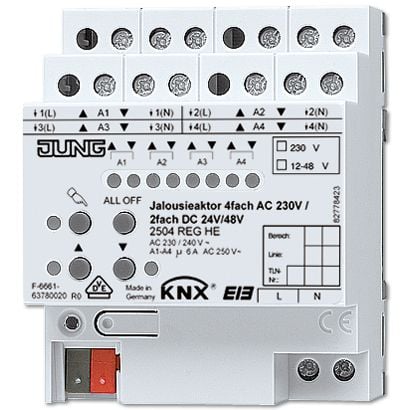 JUNG 2504 REGHE, Hvit, 110 - 230 V, 50/60 Hz