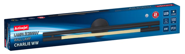 Activejet LED vegglampe AJE-CHARLIE WW, Appeared, 196 pære(r), 2700 K, IP20, Sort