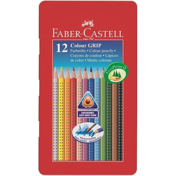 Faber-Castell GRIP 2001 - Fargeblyant - assorterte farger (en pakke 12)
