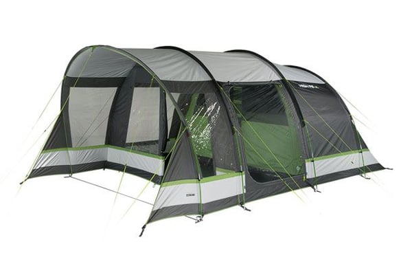 High Peak Garda 4.0, Telttailu, Kova runko, Tunneliteltta, 4 henkilö(t), 14,7 kg, Vihreä, Harmaa, Vaaleanharmaa