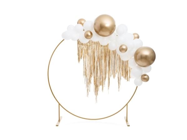 PartyDeco Glossy rund ballong 60 cm, gull, one size