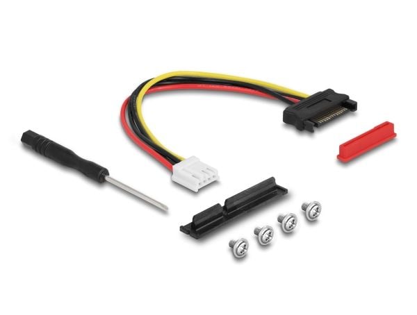 Delock 64218 M.2 Key A+E – PCIe x4 NVMe-sovitin, kulmikas, 20 cm:n kaapeli