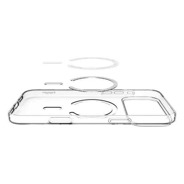 Spigen Liquid Crystal (MagFit), Mobilskal, Apple, iPhone 17 Pro Max, 17,5 cm (6.9"), Transparent, Vit
