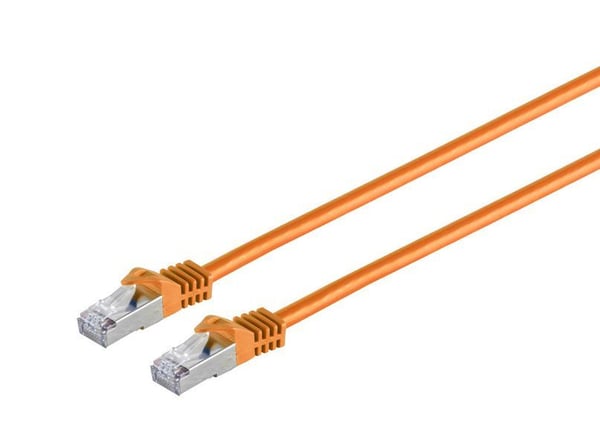 MicroConnect - Nettverkskabel - RJ-45 (hann) til RJ-45 (hann) - 50 cm - SFTP, PiMF - CAT 7 - uten hindringer - oransje