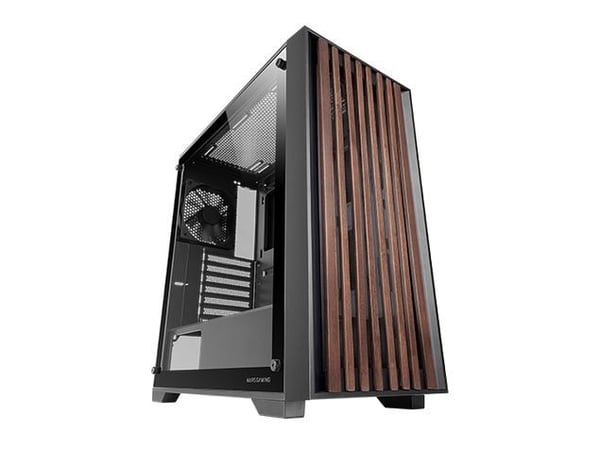 Mars Gaming MC-WOOD, Midi Tower, PC, Sort, ATX, Micro ATX, Mini-ITX, Netting, SGCC, Herdet glass, Tre, Spilling
