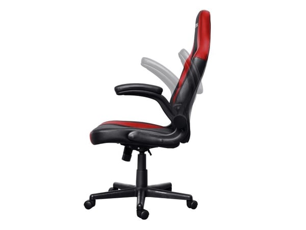 Trust GXT 703R RIYE - Spelstol - armstöd - L-formad - lutning - svängtapp - PU-läder (termoplastisk polyuretan + polykarbonat), elastiskt tyg - röd