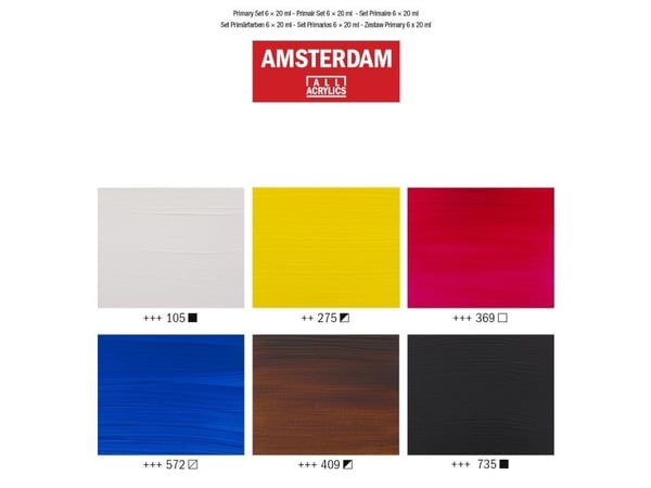 Amsterdam Standard Series akrylfärg grundset | 6 x