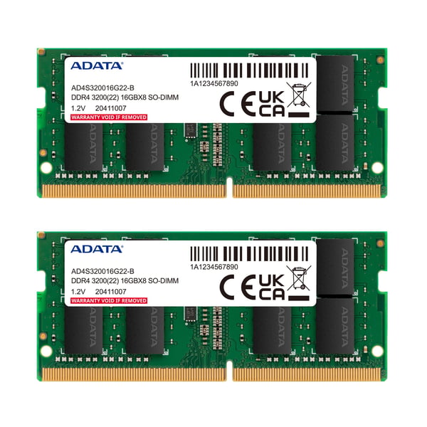 SO-DIMM 16 GB DDR4-3200 (2x 8 GB) Dual-Kit (grønn, AD4S32008G22-DTGN)