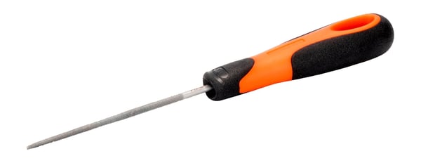 Bahco ERGO 1-230-12-2-2, Viila, Pyöreä viila, Hienoleikkaus, Muovi, Musta, Oranssi, Ergonominen, Lipsumisen estävä kädensija
