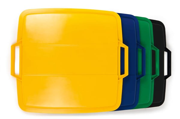 Lock till papperskorg Durabin® 90L fyrkantigt, grått