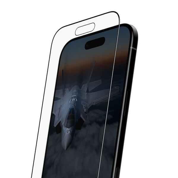 PanzerGlass Stealth skärmskydd för iPhone 17 Air, svart ram