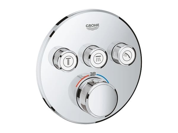 Grohe Smartc.thermostat 3funk - uppoasennukseen, pyöreä 29121000