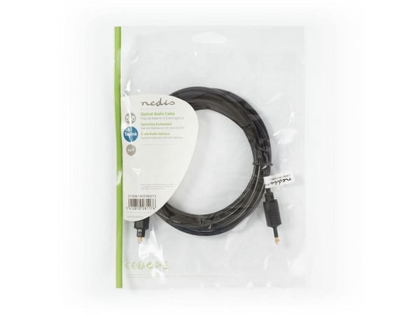 Nedis CAGP25100BK30, TOSLINK, urosliitin, urosliitin, valokuitu, 3 m, musta