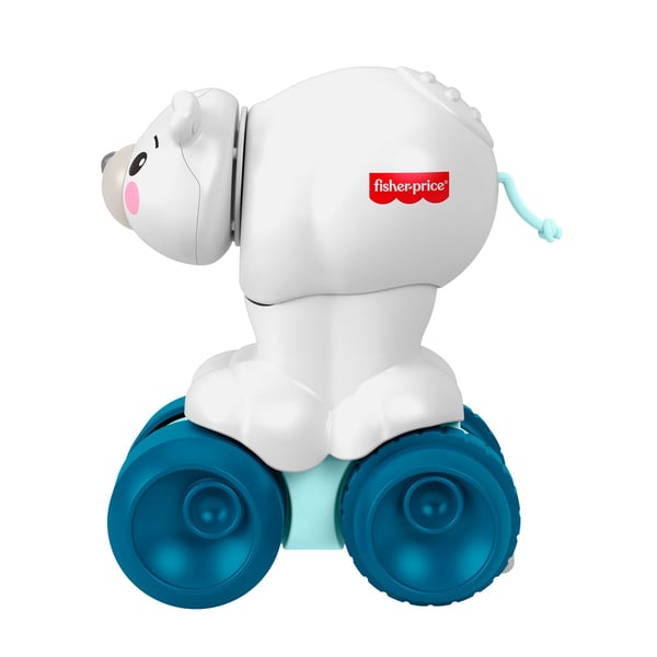 Fisher-Price Crawl-After Polar Bear, vauvan puuhalelu konttaamisleikkiin, aisteja stimuloivat yksityiskohdat, 0,75 vuosi/vuosia, Tuottaa ääntä, Muo...
