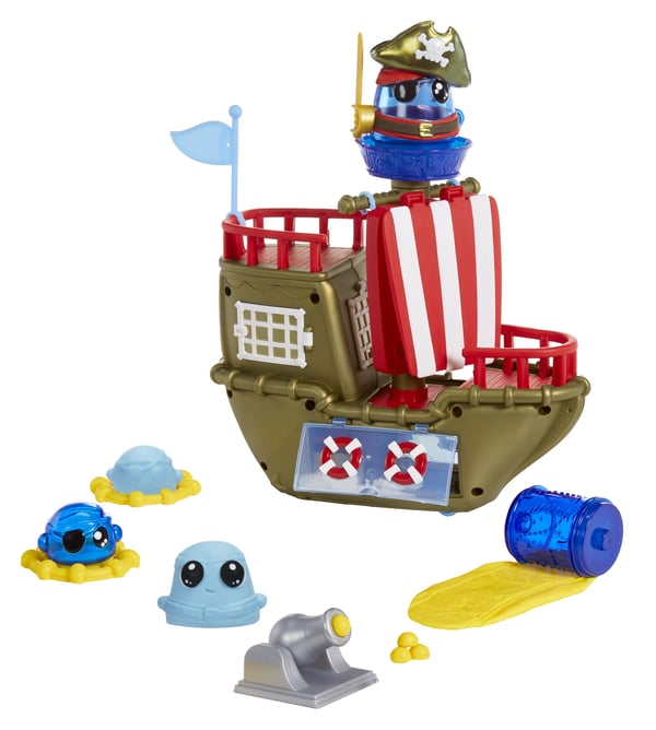 MGA Entertainment DohKins Pirate Ship Playset, Leksaksset för modellera, Multifärg, Barn, Pojke/flicka, 3 År, 99 År