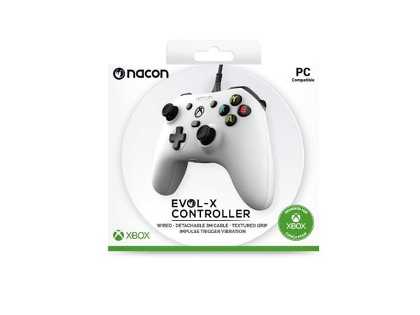 NACON EVOL-X, Gamepad, PC, Xbox, Tilbakeknapp, D-pute, Retningsknapper, Menyknapp, Koblet med ledninger (ikke trådløs), USB, USB Type-A