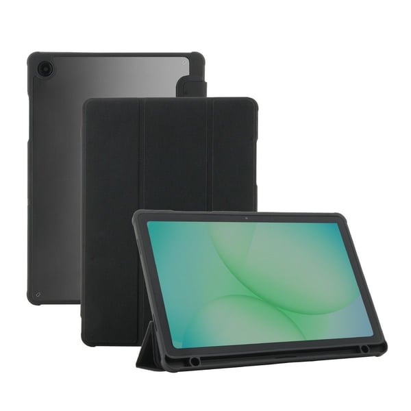 Mobilis EDGE 2 - Lommebok for nettbrett - forsterkede hjørner - svart, gjennomsiktig - for Samsung Galaxy Tab A11+