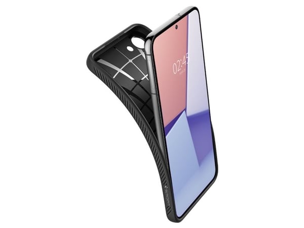 Spigen Liquid Air - Baksidedeksel for mobiltelefon - fleksibel termoplastpolyuretan (TPU) - matt svart - for Samsung Galaxy S23