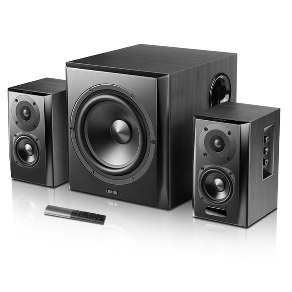 Edifier S351DB - Høyttalersystem - for PC - 2,1 kanaler - trådløs - Bluetooth - 150 watt (Total)