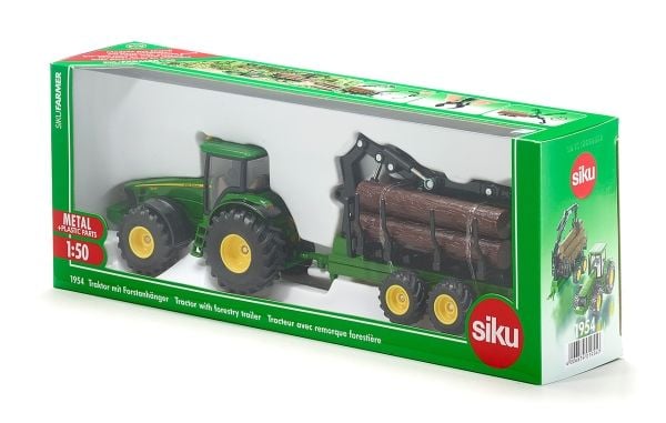 Siku 1:50 traktor med skogtilhenger