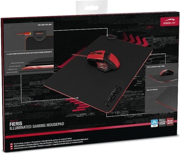 SPEEDLINK FIERIS Illuminated Gaming Mousepad - Musematte