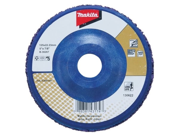 Makita B-36267, Puhdistuskiekko, Metalli, 12,5 cm, Makita, Sininen, 1 kpl