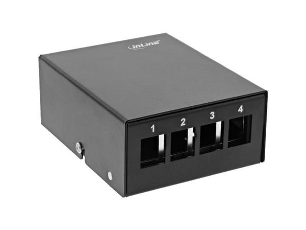 InLine 76264S, DIN-skinne, Svart, SPCC, RJ-45, 88 x 113 x 45 mm, 88 mm InLine 76264S, DIN-skinne, Svart, SPCC, RJ-45, 88 x 113 x 45 mm, 88 mm