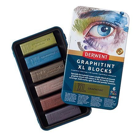Derwent XL Graphitint Blocks 6 stk tin Derwent XL Graphitint Blocks 6 stk tin