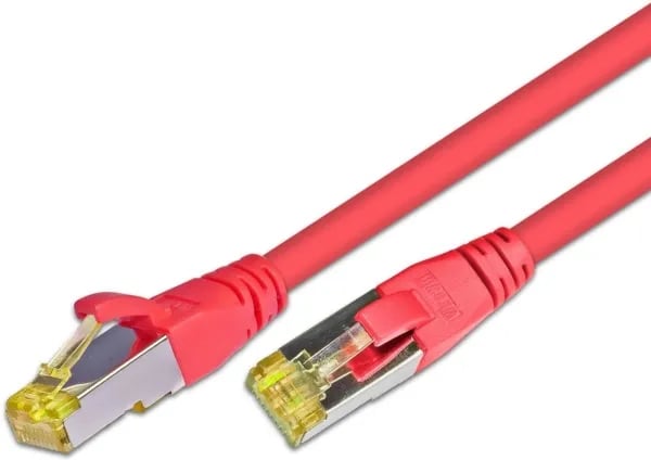 Wirewin S/FTP CAT6A 0.5m, 0,5 m, Cat6a, S/FTP (S-STP), RJ-45, RJ-45, Rød