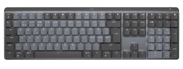 Logitech MX Keys Mechanical - Tastatur - bagbelyst - Bluetooth, 2,4 GHz - Pan Nordic - smakskontakt: GL Clicky - Grafit