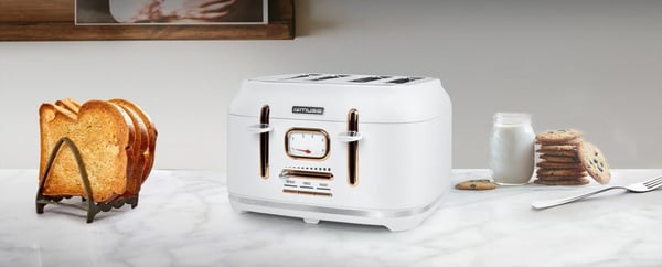 Muse MS-131W leivänpaahdin 1800 W, 4 paahtoaukkoa, valkoinen