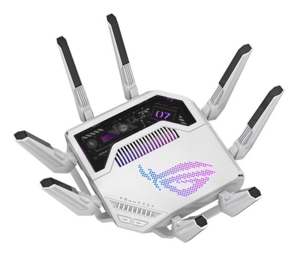 ASUS ROG Rapture GT-BE19000AI-reititin Wi-Fi 7 kolmikaistainen 10GbE valkoinen