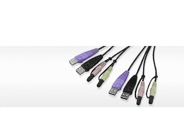 ATEN CS682 - KVM / lyd / USB-svitsj - 2 x KVM/lyd/USB - 1 lokalbruker - stasjonær