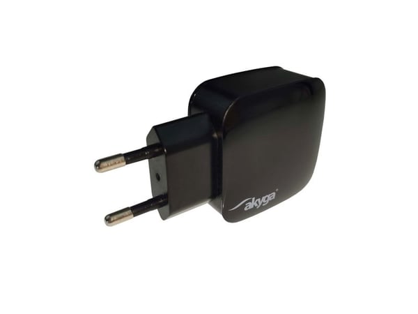 Akyga AK-CH-06 - Strømadapter - 10 watt - 2.1 A (USB) - svart