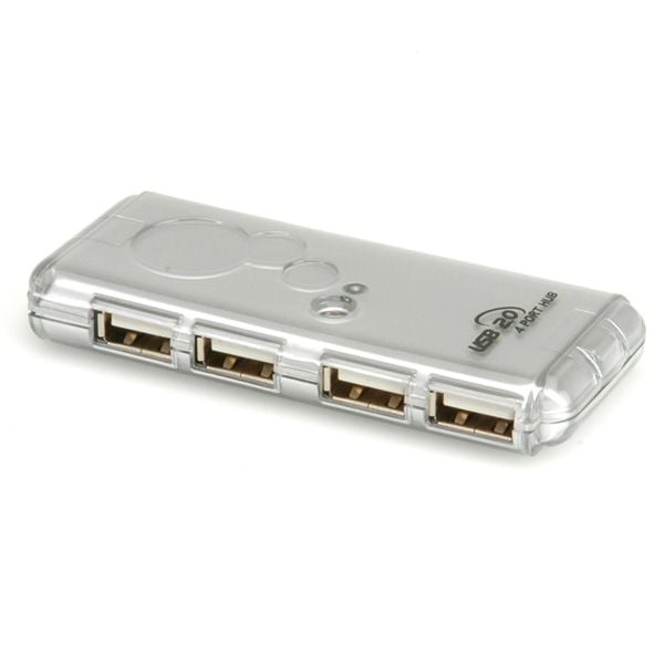 VALUE USB 2.0 Notebook Hub, 4 Ports, USB 2.0, USB 2.0, 480 Mbit/s, Hopea, Muovi, 0,2 m
