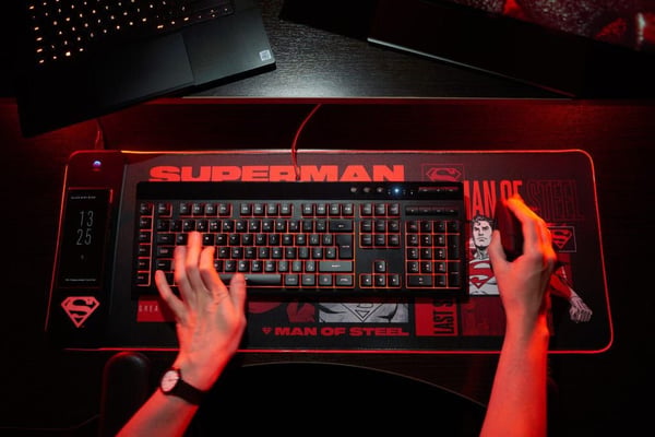 Numskull Games 154923, Sort, Flerfarget, Rød, Bilde, USB-strøm, Antiskliunderlag, Musematte til gaming
