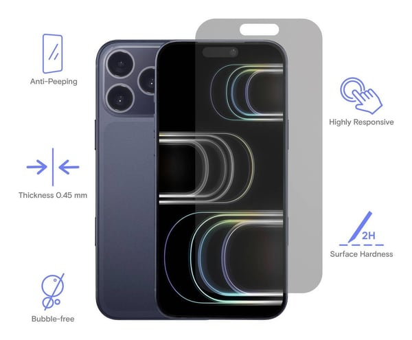 Renkforce RF-6830766, Apple, iPhone 17 Pro max, Reptålig, Translucent, 1 styck