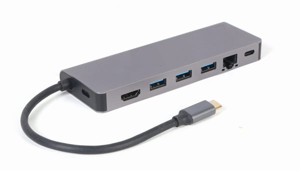 Cablexpert A-CM-COMBO5-05 - Dokkingstasjon - USB-C 3.1 - HDMI - 1GbE