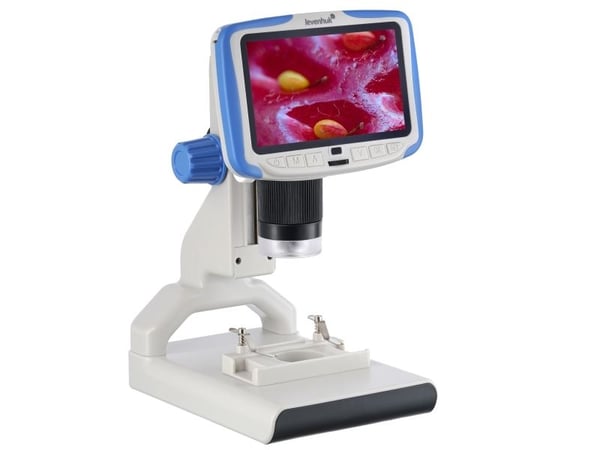 Levenhuk Rainbow DM500, Digitaalinen mikroskooppi, Valkoinen, Muovi, LCD, 12,7 cm (5"), 0 - 83 mm