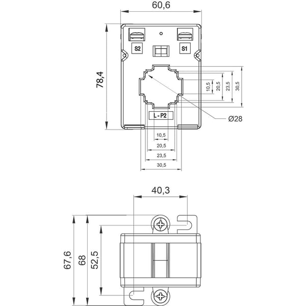 Virtamuuntaja 4NC5 300/1A 5VA CL 0,5 CL 0,5