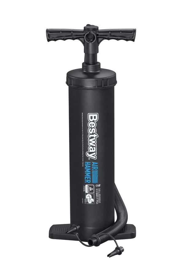 Bestway 62030 / 24, Käsi-ilmapumppu, Puhallettavat esineet, Musta, T-tyypin ote, 0,5 bar, Metalli, Polypropeeni (PP)