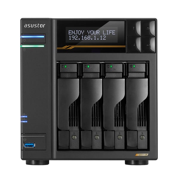 Asustor LOCKERSTOR 4 Gen3, NAS, Skrivbord, AMD Ryzen, V3C14, 16 GB, DDR5