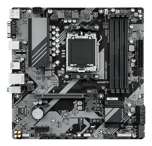 Gigabyte A620M DS3H -emolevy, AMD A620, AM5, micro-ATX, DDR5