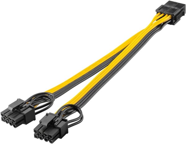 Goobay 60000, 0,23 m, 8-pin, 2 x PCI-E(6+2 pin), Hunkjønn, Hankjønn, Rett